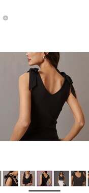 Maeve by Anthropologie The Rafaela Bow-Tie V-Neck Knit Tank Top